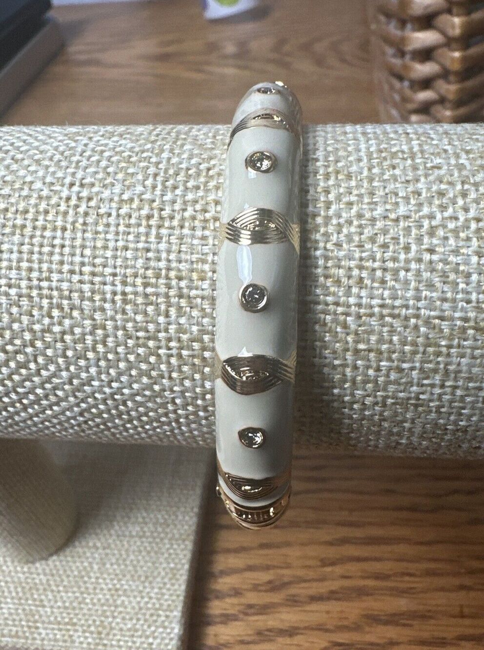 Sequin Nordstrom Colorful Thin Gold Tone Enamel Hinge Bangle $25 NWOT #130